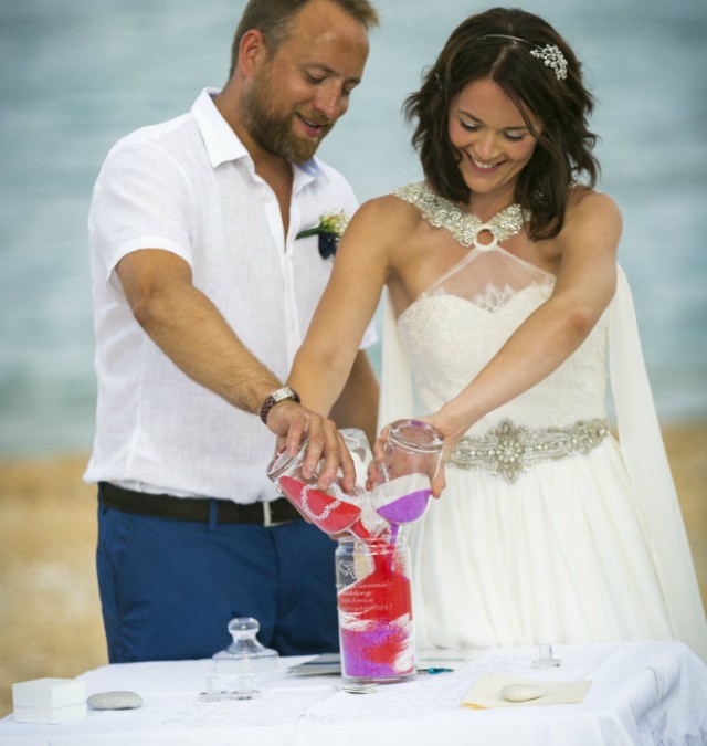 Beach wedding, Sand Ceremony, Walnuts and Honey…